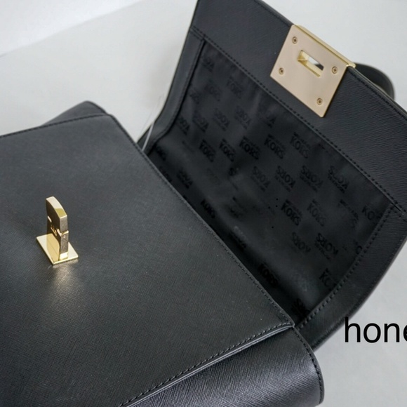 NWT Michael Kors MD Leather Satchel Shoulder Black - Picture 4 of 8